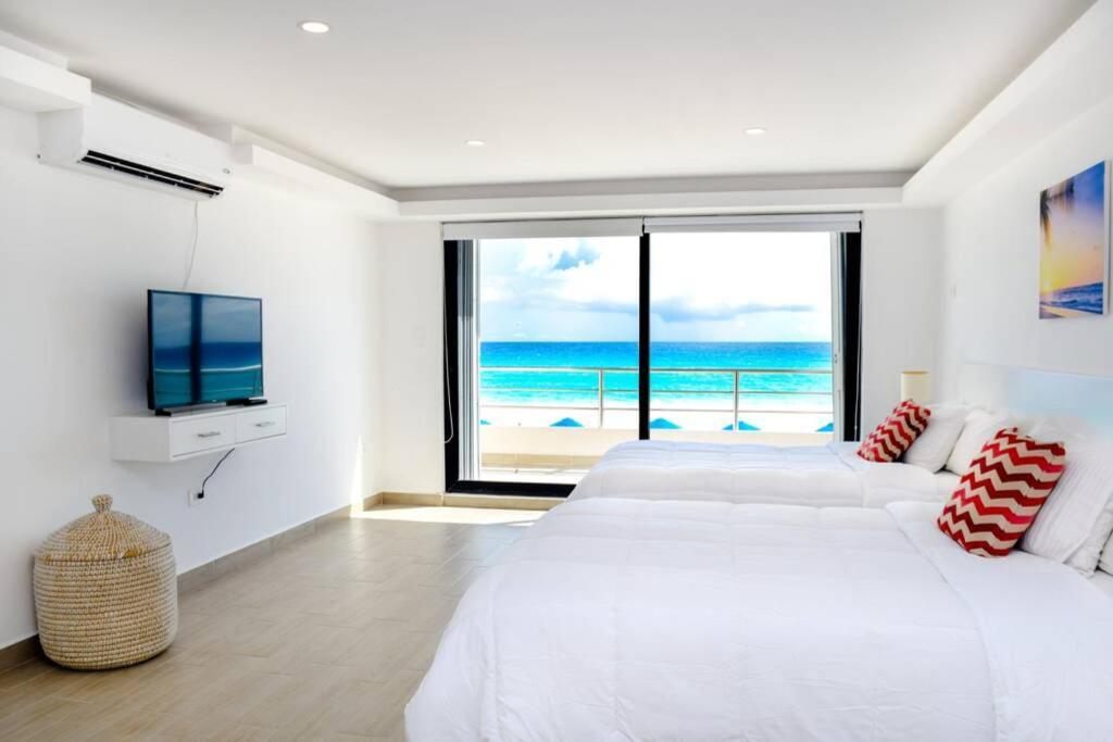 Villas Marlin 108, A Pie De Playa, Albercas, Jacuzi, Ubicacion Inmejorable Cancún Eksteriør bilde