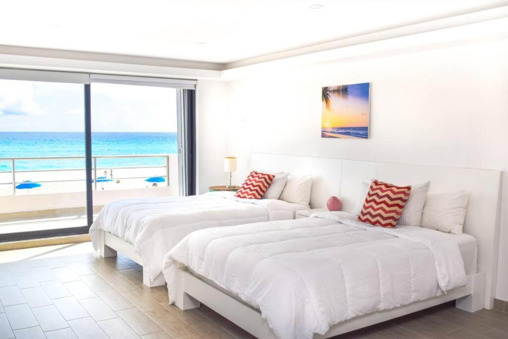 Villas Marlin 108, A Pie De Playa, Albercas, Jacuzi, Ubicacion Inmejorable Cancún Eksteriør bilde